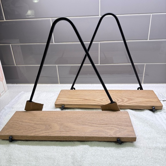 Hobby Lobby Other - Set of 2 - Wooden Wall Decor with Black Metal Accent